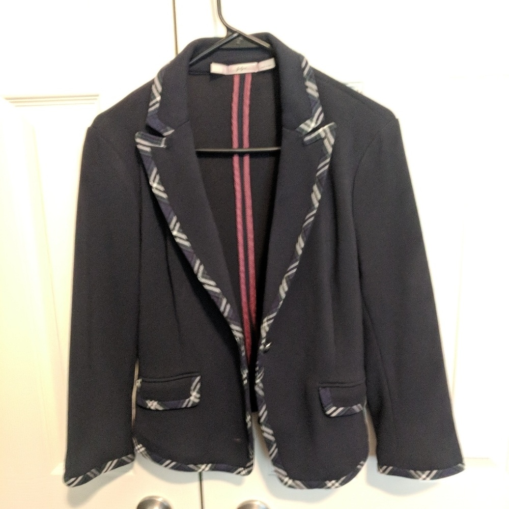 Navy blue stretch blazer